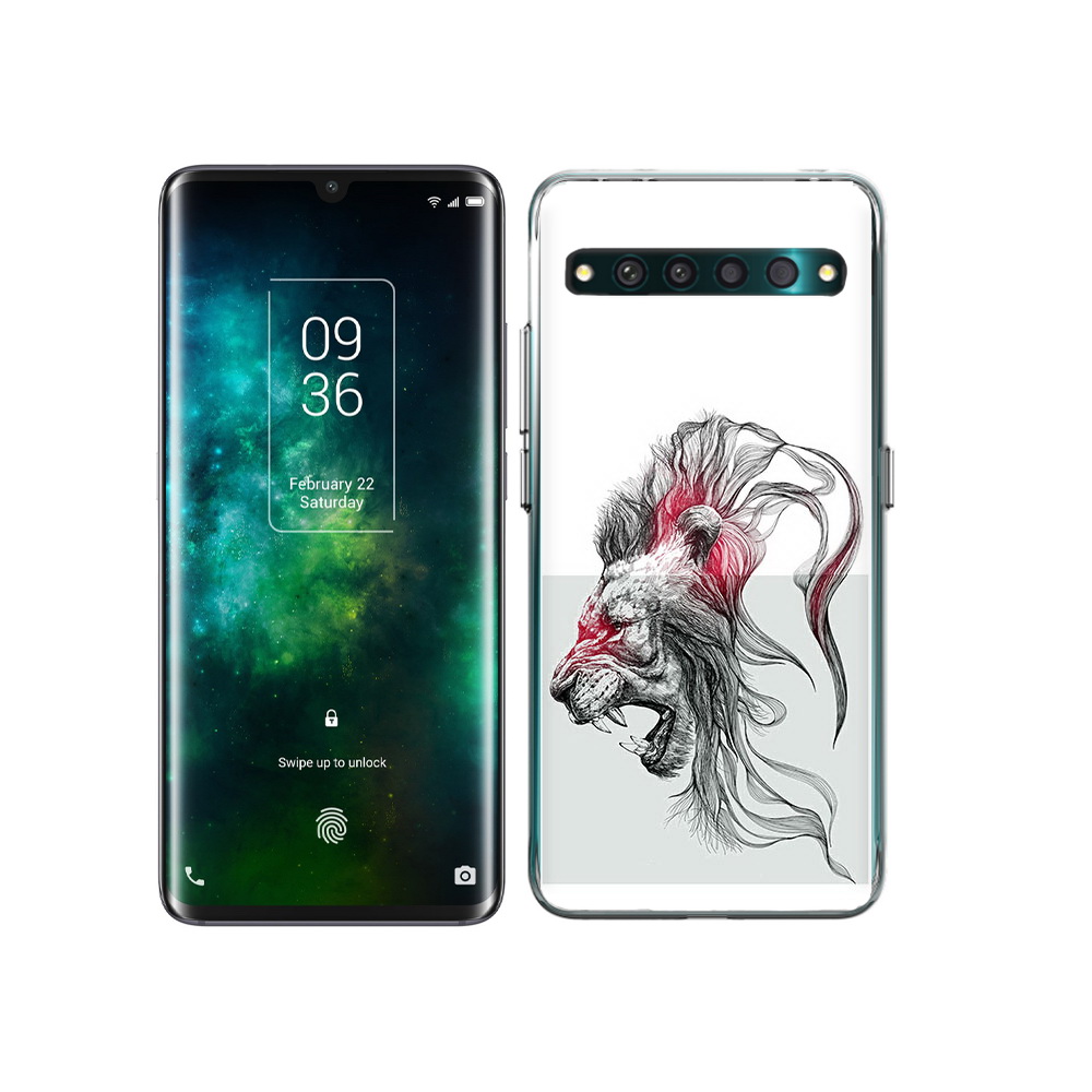 

Чехол MyPads Tocco для TCL 10 Pro разъяренный лев, Прозрачный, Tocco