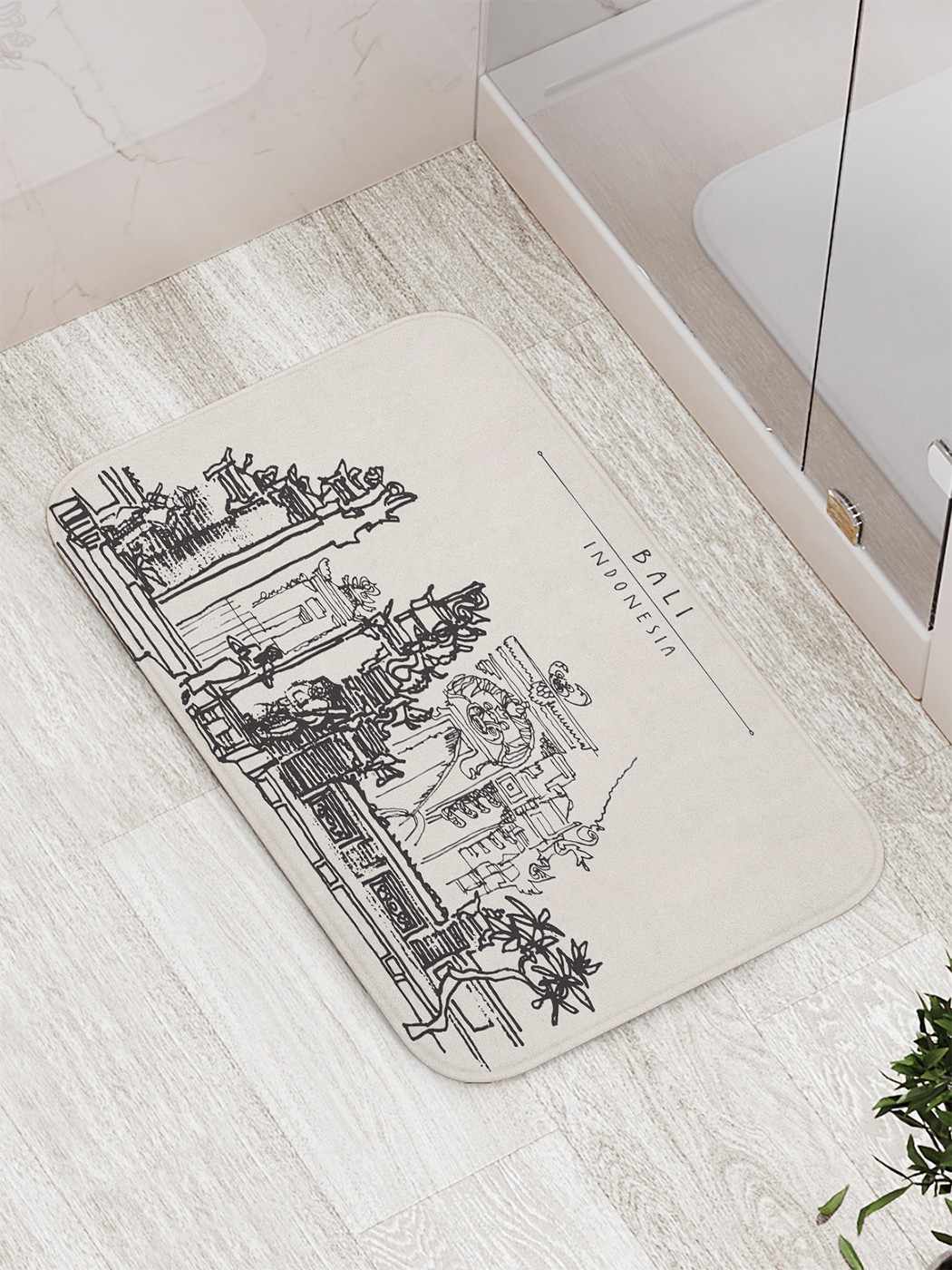 

bath_85587 Коврик противоскользящий для ванной, сауны, бассейна, 77х52 см