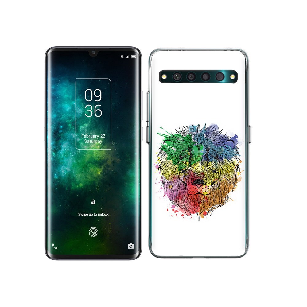 

Чехол MyPads Tocco для TCL 10 Pro разноцветный гордый лев, Прозрачный, Tocco