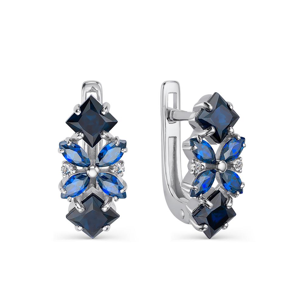 

Серьги из серебра с сапфиром АЛЬКОР 02-2178_0ГТС-00, 02-2178_0ГТС-00