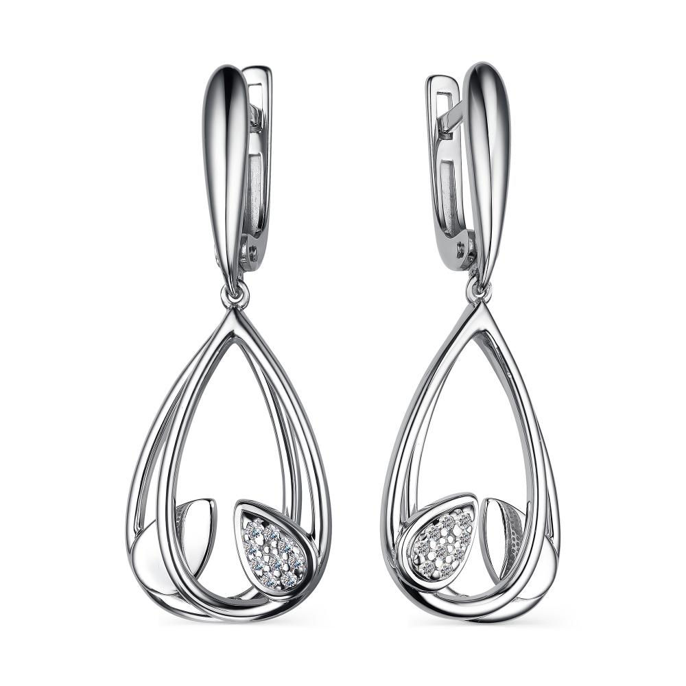 

Серьги из серебра с фианитом АЛЬКОР 02-2080_00КЦ-00, 02-2080_00КЦ-00