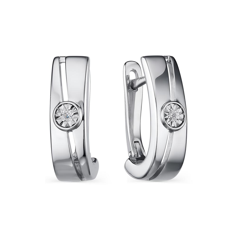 

Серьги из серебра с бриллиантом АЛЬКОР 02-2119_000Б-00, 02-2119_000Б-00