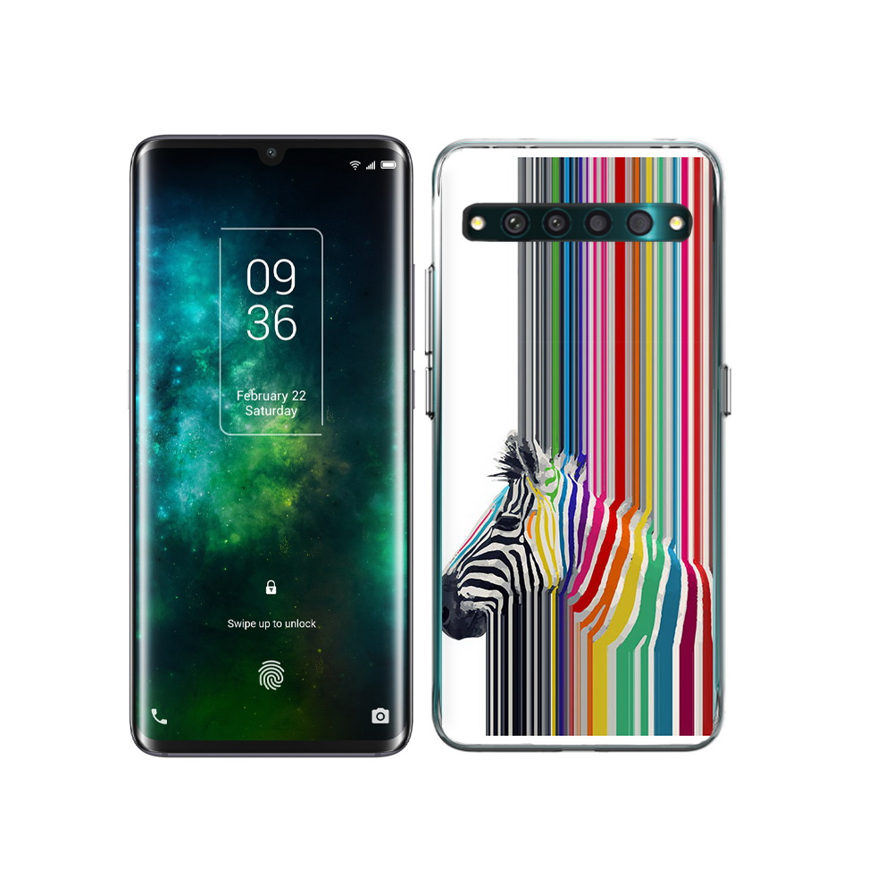 

Чехол MyPads Tocco для TCL 10 Pro радужная зебра, Прозрачный, Tocco