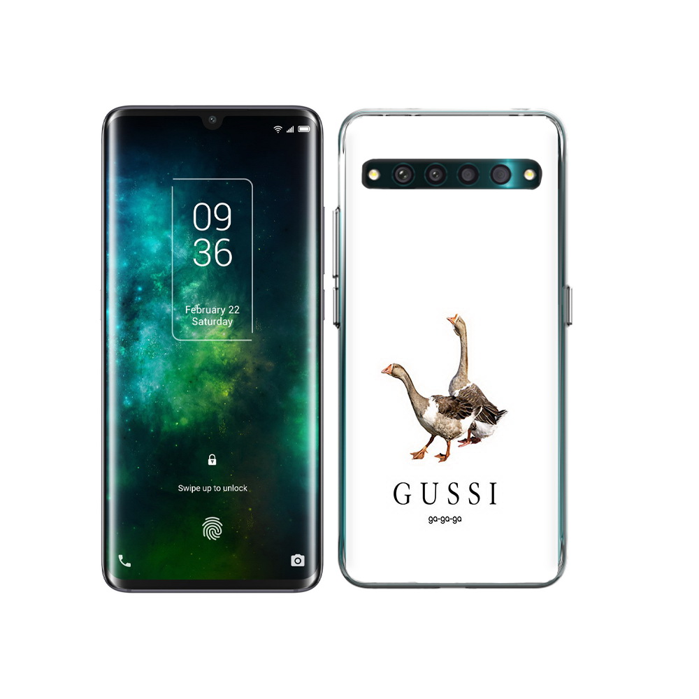 

Чехол MyPads Tocco для TCL 10 Pro Гусси бренд, Прозрачный, Tocco