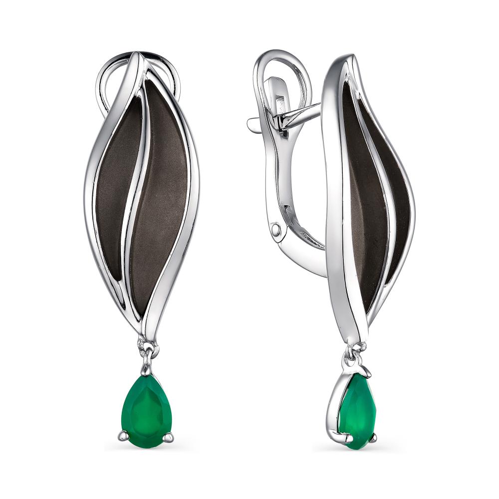 

Серьги из серебра с агатом АЛЬКОР 02-1907_00АГ-00, 02-1907_00АГ-00