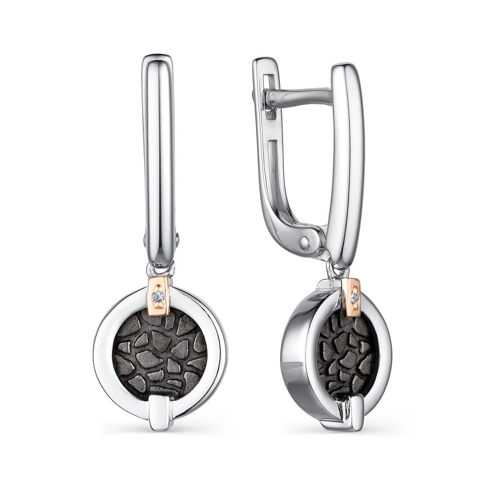 

Серьги из серебра с бриллиантом АЛЬКОР 02-2347_000Б-00, 02-2347_000Б-00