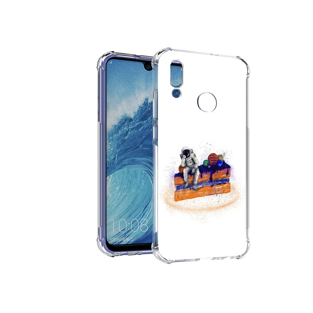 Чехол MyPads Tocco для Huawei P Smart (2019) торт с планетами