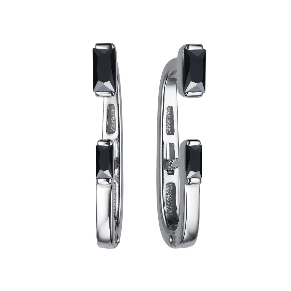 

Серьги из серебра с swarovski АЛЬКОР 02-2153_0ЧБК-00, 02-2153_0ЧБК-00