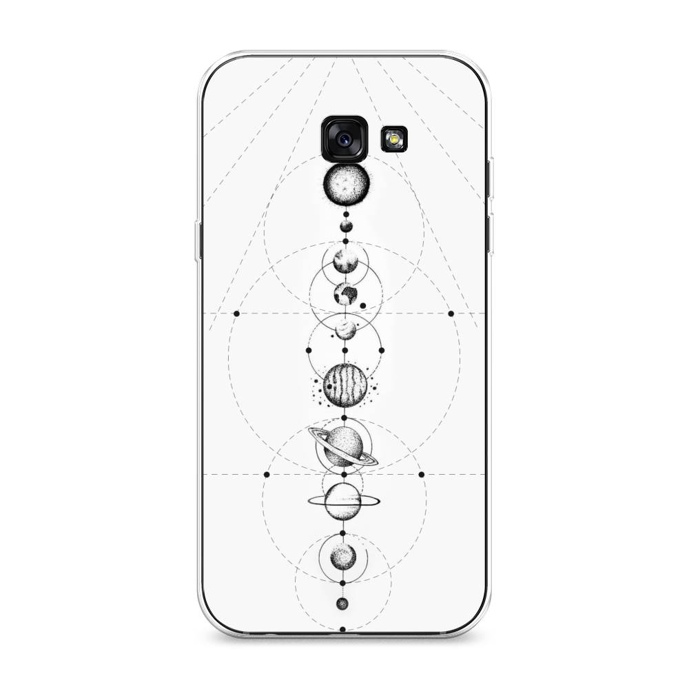 

Чехол на Samsung Galaxy A7 2017 "Парад планет", Серый, 20950-2