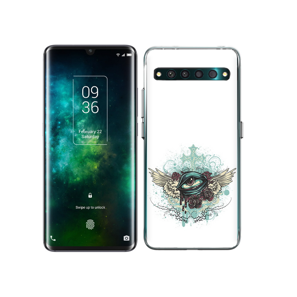 

Чехол MyPads Tocco для TCL 10 Pro плачущий глаз с крыльями, Прозрачный, Tocco