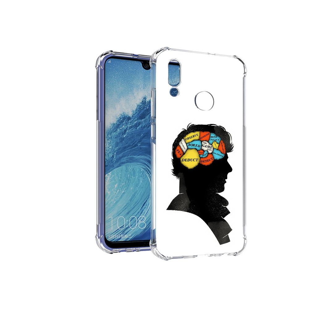 

Чехол MyPads Tocco для Huawei P Smart (2019) темный рисунок, Прозрачный, Tocco