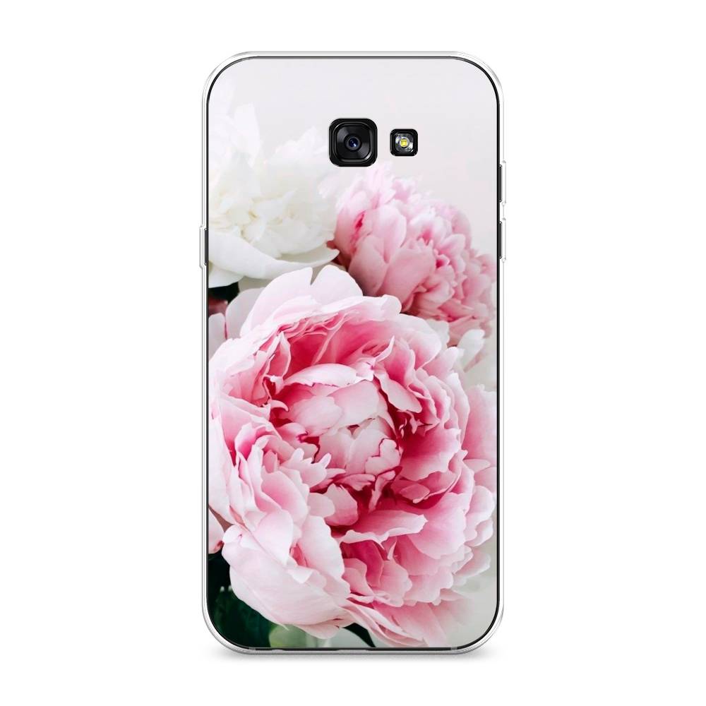 

Чехол на Samsung Galaxy A7 2017 "Розовые и белые пионы", Розовый;белый, 20950-2