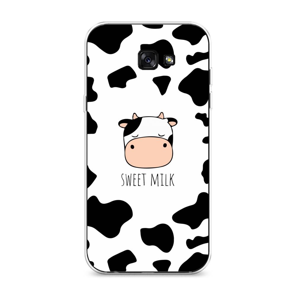 

Чехол на Samsung Galaxy A7 2017 "Sweet milk", Розовый;белый;черный, 20950-1