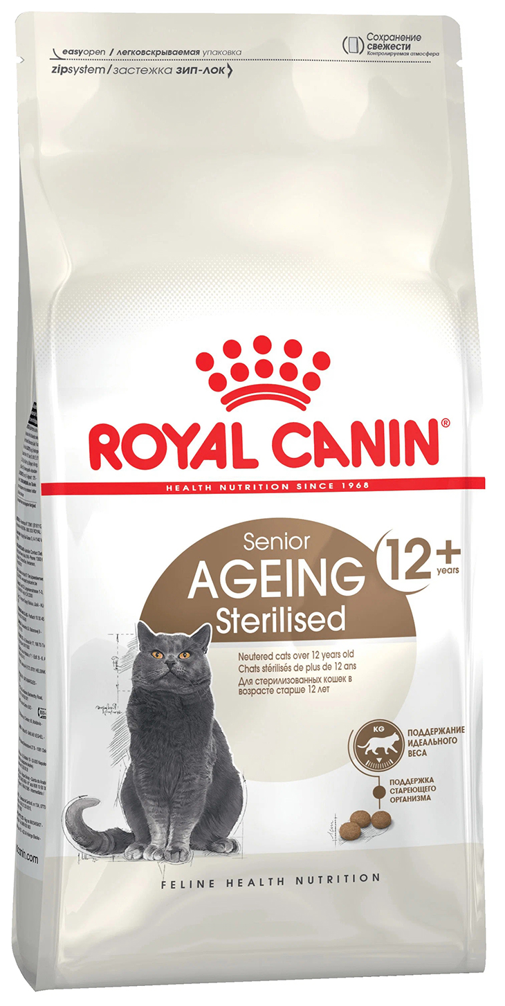 

Сухой корм для кошек Royal Canin Ageing Sterilised 12+, для пожилых, 2 шт по 0,4 кг