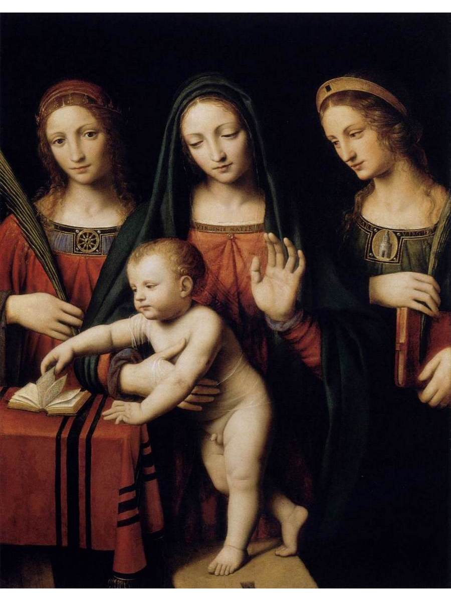 

Постер DRABS A3 Бернардино Луини Madonna and Child with Sts Catherine and Barbara