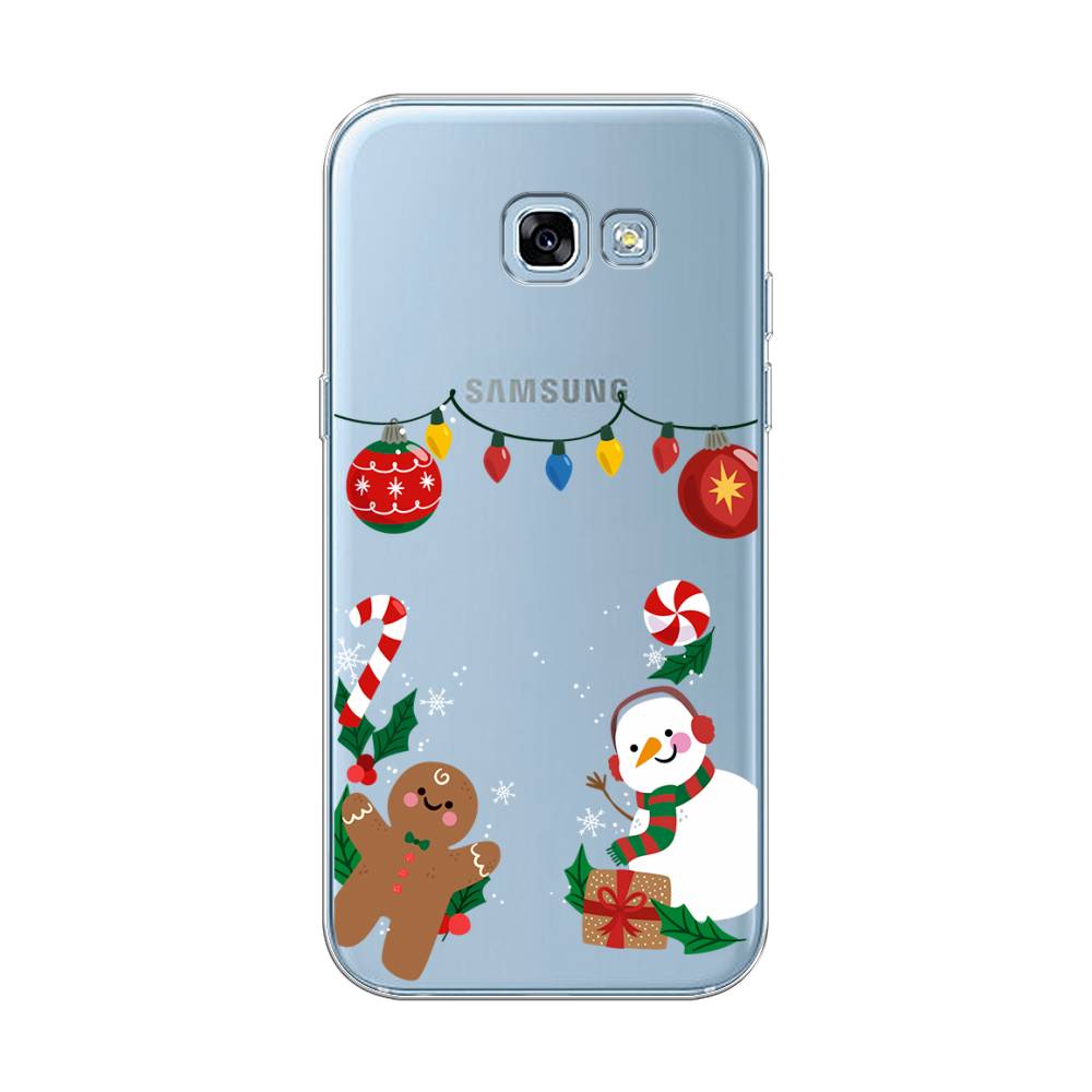 

Чехол на Samsung Galaxy A5 2017 "Новогоднее настроение", Коричневый;красный;зеленый, 20650-5