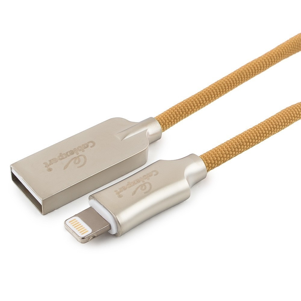 фото Кабель cablexpert usb 2.0 - lightning mfi, м/м, 1.8 м, бежевый (cc-p-apusb02gd-1.8m)