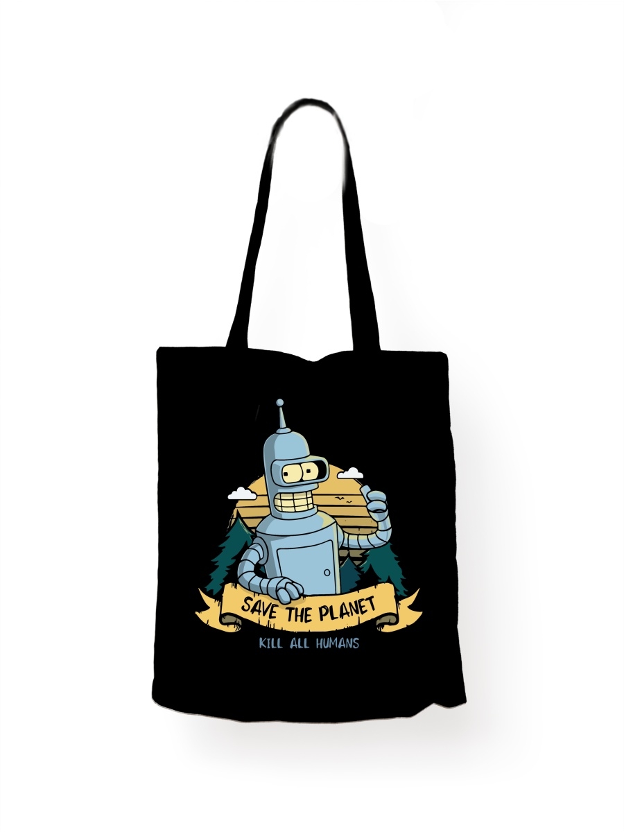 

Шоппер унисекс СувенирShop Футурама/Futurama 29, черный, Футурама/Futurama 29