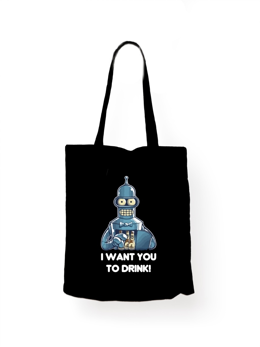 

Шоппер унисекс СувенирShop Футурама/Futurama 25, черный, Футурама/Futurama 25