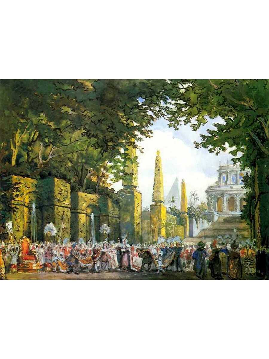 

Постер DRABS A3 Бенуа Александр Николаевич 1870-1960 Сады Армиды к балету Н.Н.Черепнина