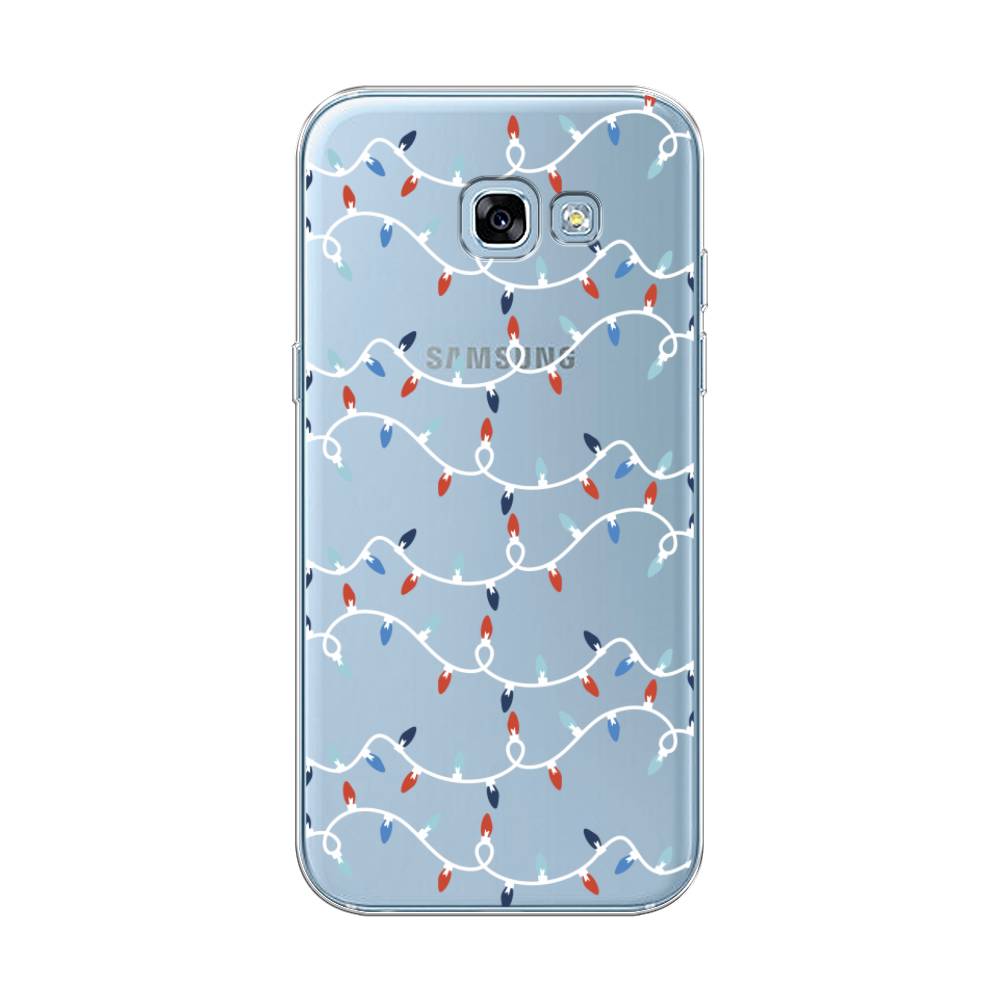 

Чехол на Samsung Galaxy A5 2017 "Разноцветная гирлянда", Белый;красный;синий, 20650-5