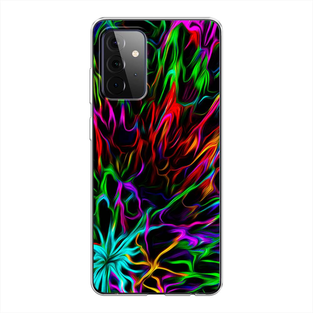 

Чехол на Samsung Galaxy A72 "Разноцветные разводы", Голубой;зеленый;оранжевый, 2101950-3