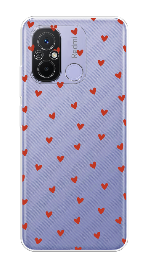 

Чехол на Redmi 12C, Poco C55 "Red hearts", Красный;прозрачный, 318250-1