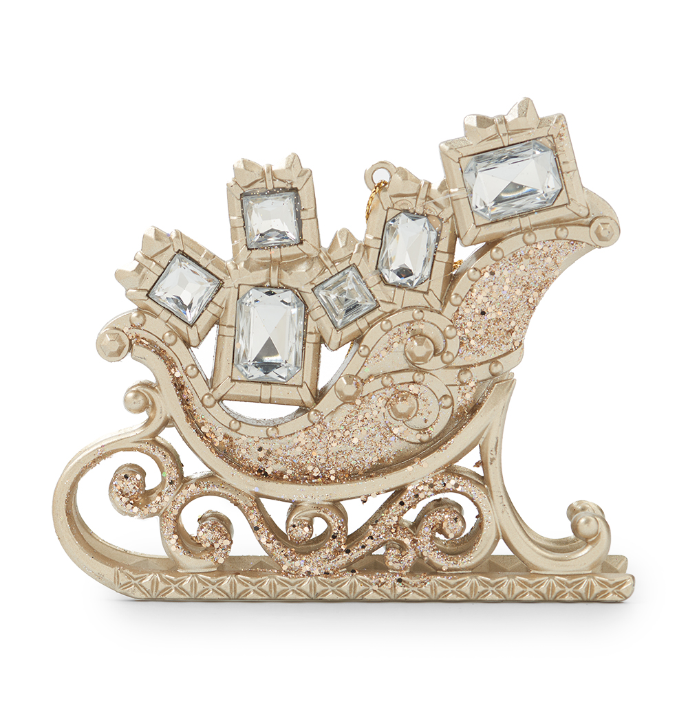 

Елочная игрушка Азбука вкуса Коллекция Праздник Сани с подарками 8 х 4,5 х 9 см, Разноцветный