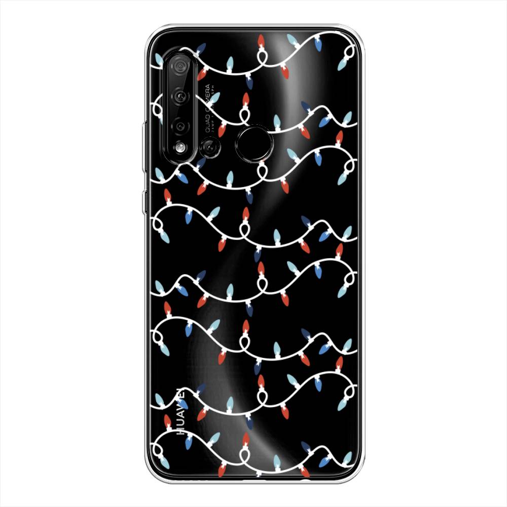 

Чехол на Huawei Nova 5i "Разноцветная гирлянда", Белый;красный;синий, 69850-5