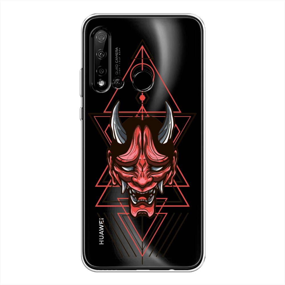 

Чехол на Huawei Nova 5i "Hanya Oni mask", Серый;красный;черный, 69850-4