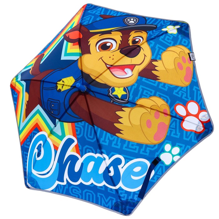 

Paw Patrol Зонт детский. "Гонщик", Щенячий патруль, 6 спиц d=90 см, Синий
