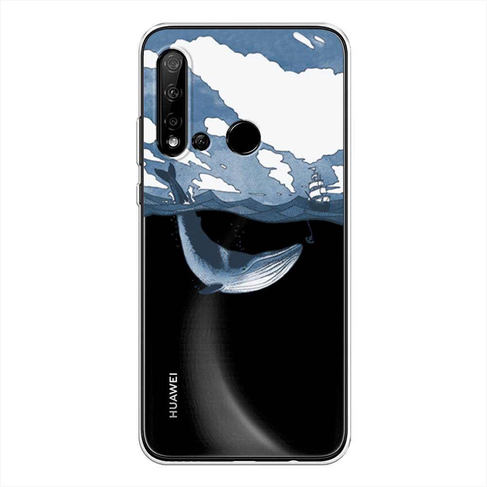 

Чехол на Huawei Nova 5i "Большой кит", Синий, 69850-1