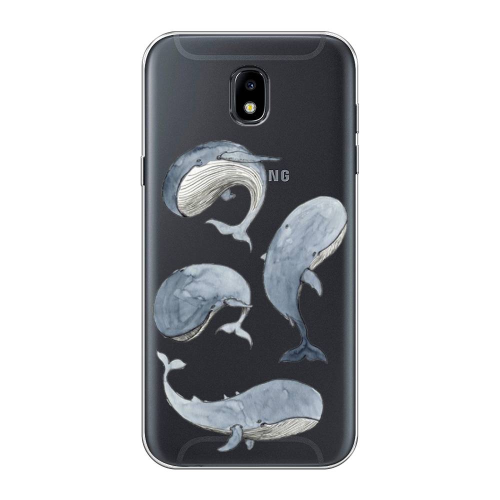 

Чехол Awog на Samsung Galaxy J5 2017 / Самсунг J5 2017 "Киты", Белый;прозрачный;голубой, 22850-1
