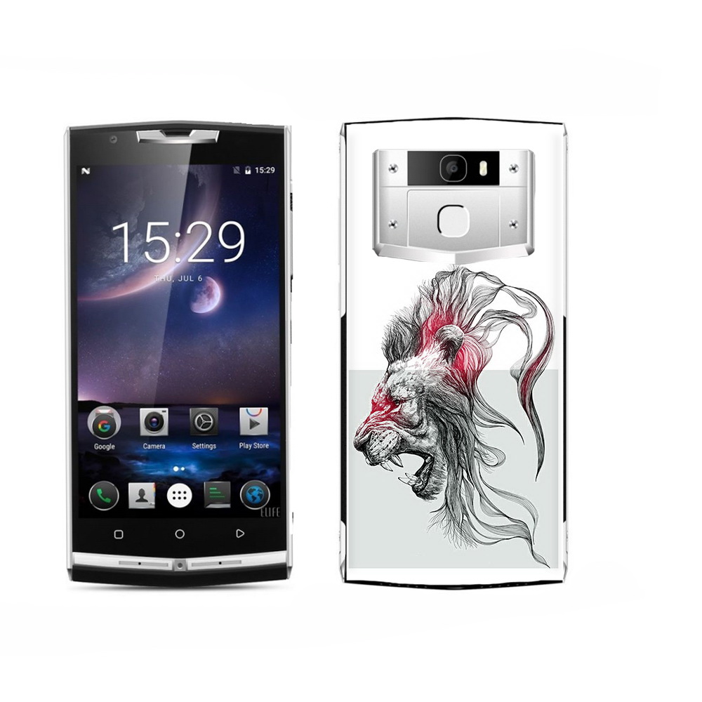 

Чехол MyPads Tocco для Oukitel K15 Plus разъяренный лев, Прозрачный, Tocco