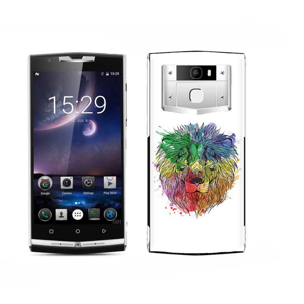 

Чехол MyPads Tocco для Oukitel K15 Plus разноцветный гордый лев, Прозрачный, Tocco