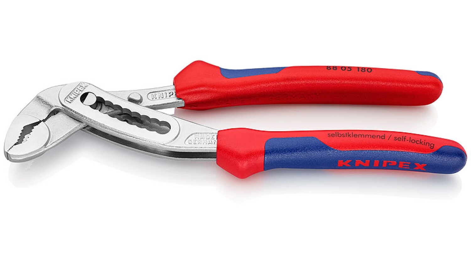 

Клещи переставные Knipex ALLIGATOR, зев 42 мм, длина 180 мм, хром, 2-комп ручки KN-8805180, KN-8805180