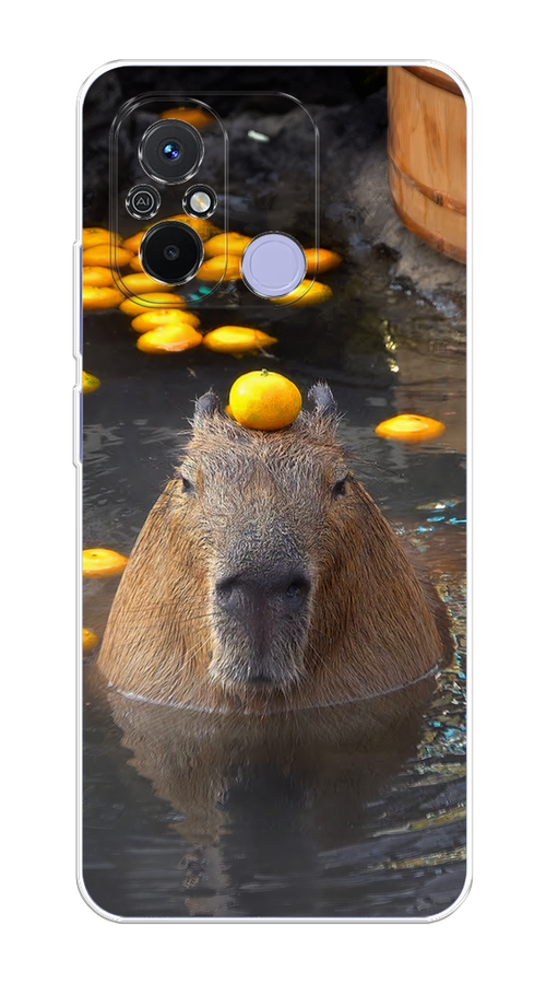 

Чехол на Redmi 12C/Poco C55 "Капибара отдыхает", Коричневый;оранжевый;серый, 318250-1