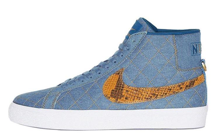 

Кеды унисекс Nike Supreme x Nike Blazer Industrial Blue голубые 42 EU, Голубой, Supreme x Nike Blazer Industrial Blue