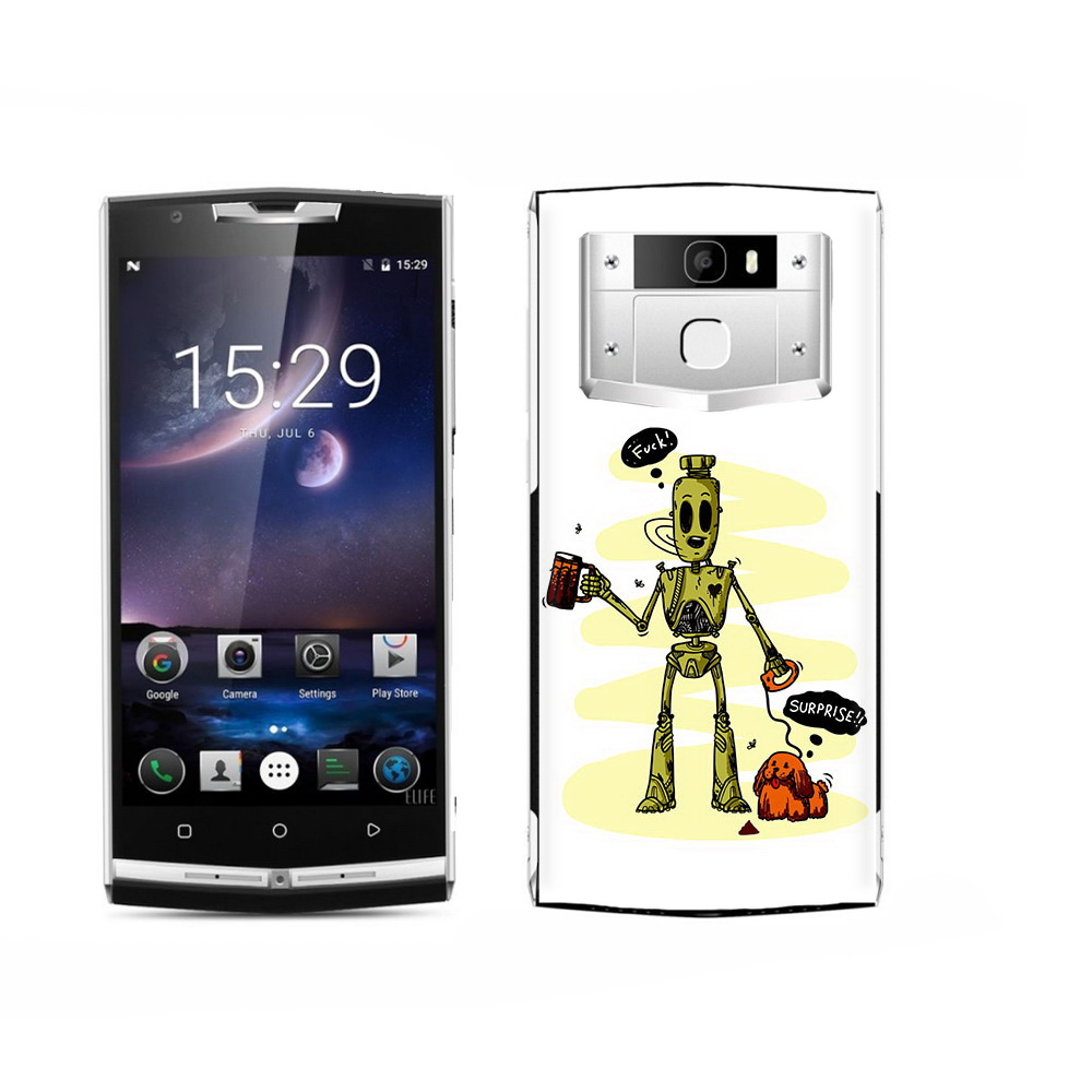 

Чехол MyPads Tocco для Oukitel K15 Plus прикольный робот, Прозрачный, Tocco