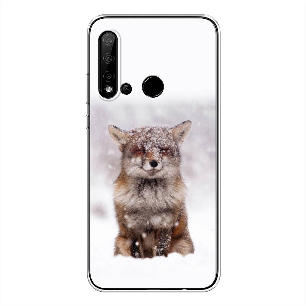 

Чехол на Huawei Nova 5i "Зимняя лиса", Белый;серый;коричневый, 69850-1