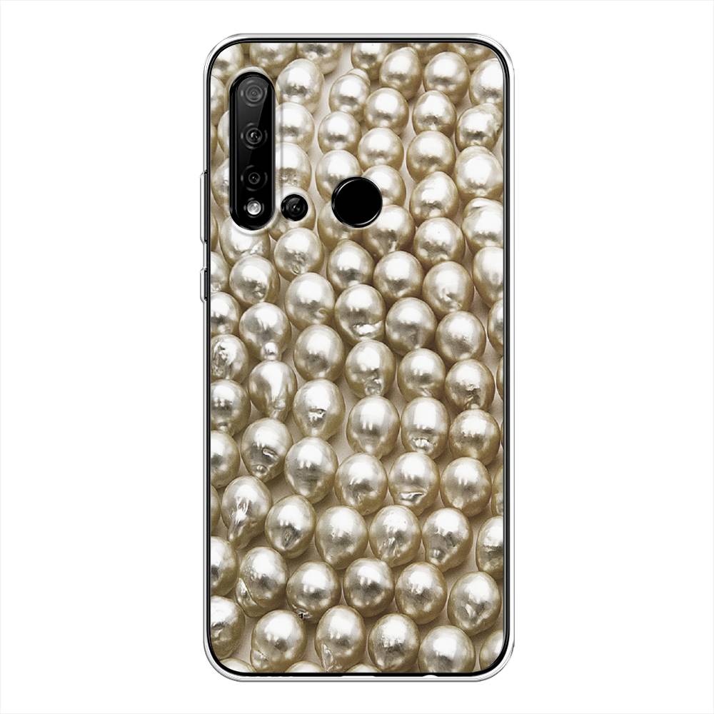 

Чехол на Huawei Nova 5i "Жемчуг", Бежевый, 69850-3
