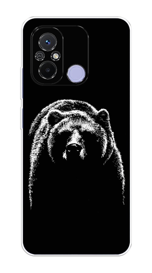 

Чехол на Redmi 12C/Poco C55 "Медведь в ночи", Белый;черный, 318250-1