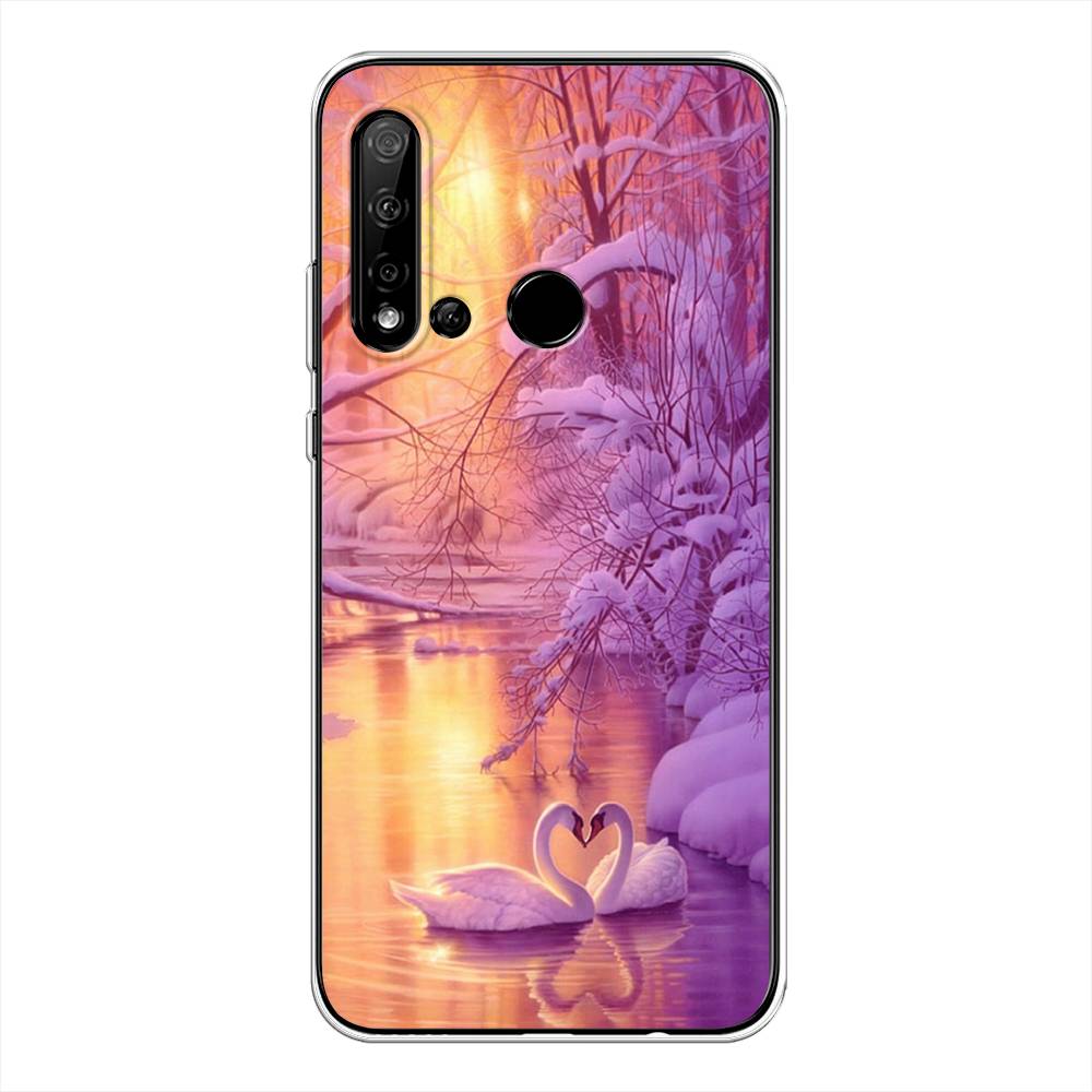 

Чехол на Huawei Nova 5i "Зима 1", Фиолетовый;желтый, 69850-2