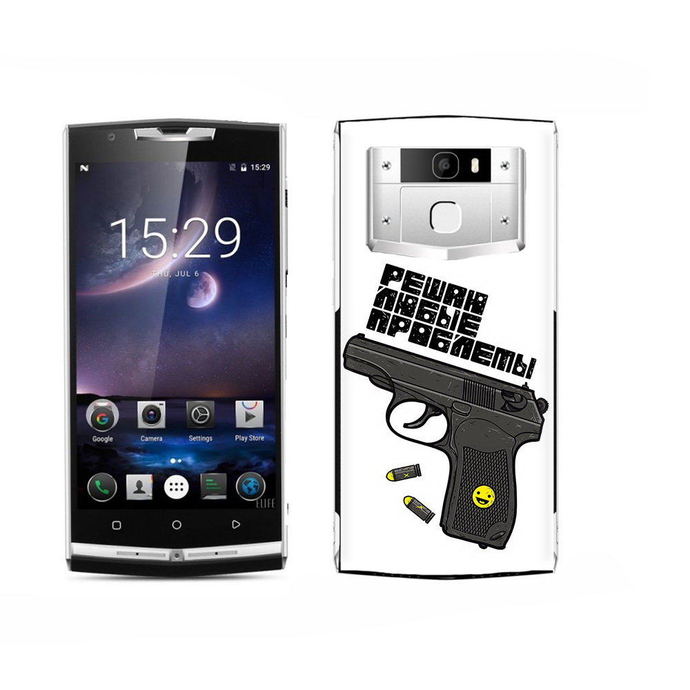 

Чехол MyPads Tocco для Oukitel K15 Plus пистолет против проблем, Прозрачный, Tocco