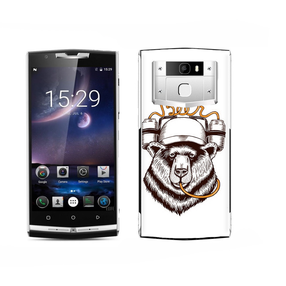 

Чехол MyPads Tocco для Oukitel K15 Plus пивной медведь, Прозрачный, Tocco