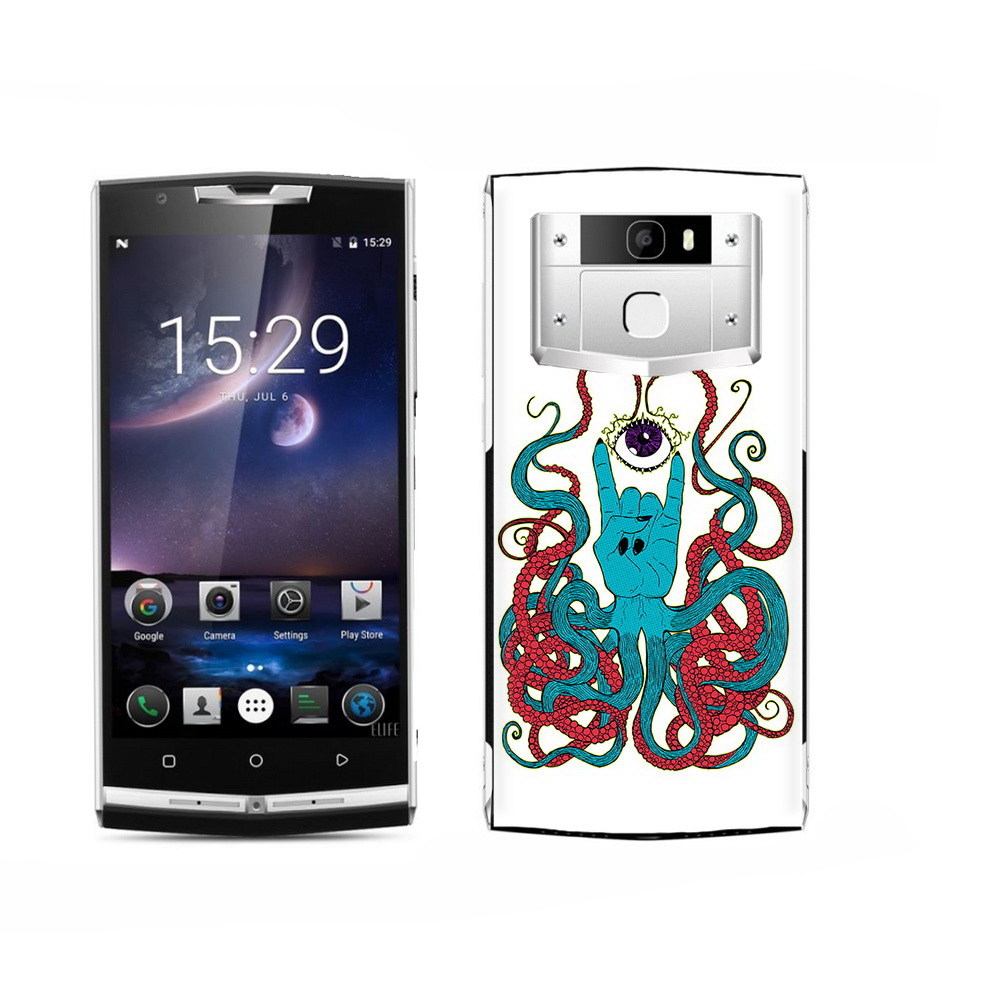 

Чехол MyPads Tocco для Oukitel K15 Plus осьминог-рука абстракция, Прозрачный, Tocco
