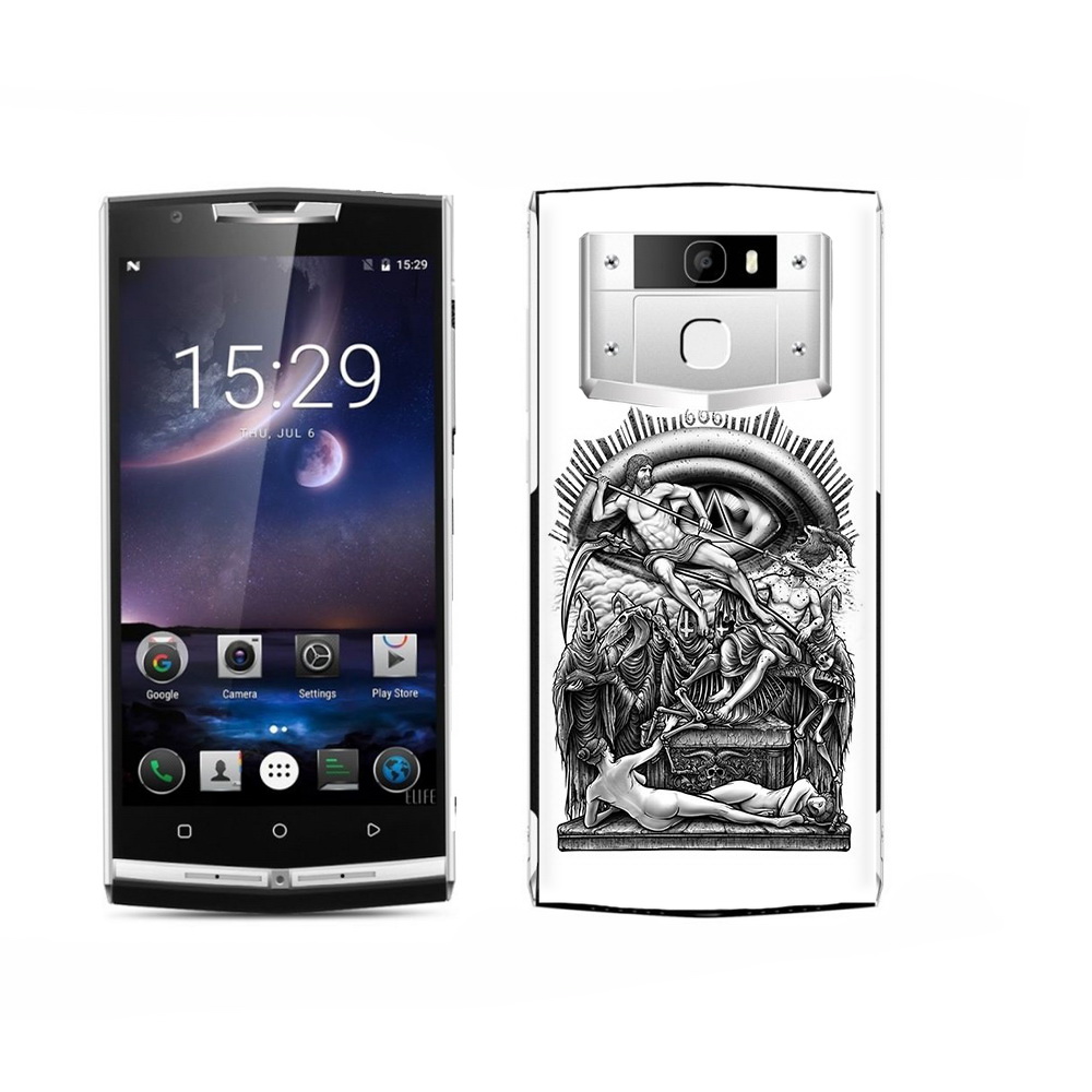 

Чехол MyPads Tocco для Oukitel K15 Plus оракул черно белый, Прозрачный, Tocco