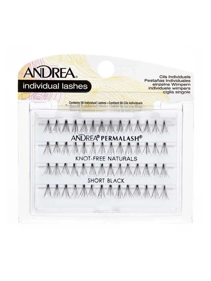 Пучки ресниц безузелковые короткие черные Andrea Perma Lash Naturals Short (Цв: Black) пучки ресниц andrea mod perma flair комбинированные черные