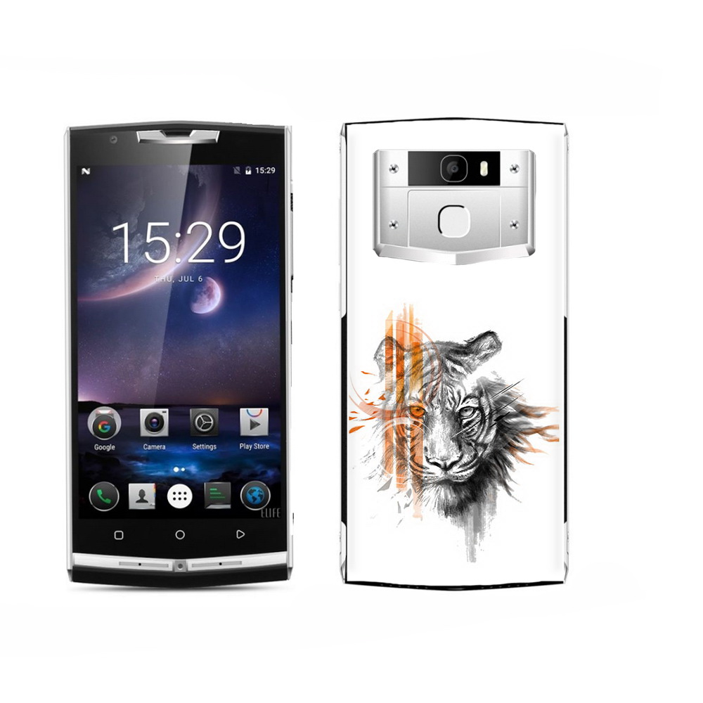 

Чехол MyPads Tocco для Oukitel K15 Plus огненный тигр, Прозрачный, Tocco