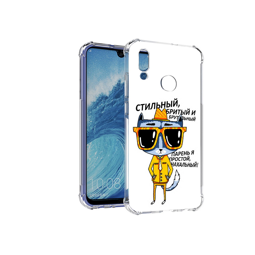 

Чехол MyPads Tocco для Huawei P Smart (2019) стильный кот, Прозрачный, Tocco
